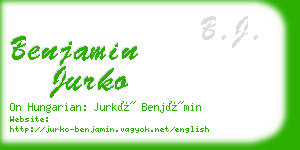 benjamin jurko business card